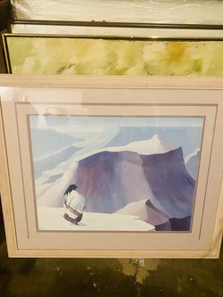 Vintage Art Natural Oak Picture Frame 41” x 34”