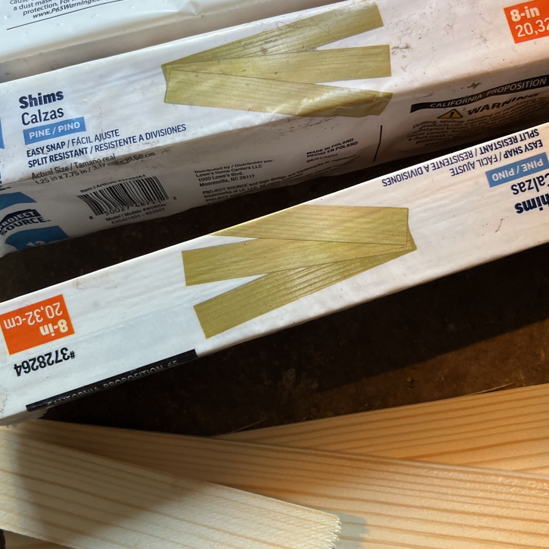 Wood Shims. 12 Pack.