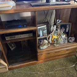  Wood entertainment center  TV stand