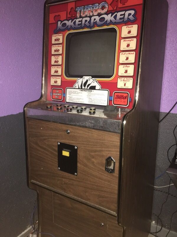 Turbo joker poker video machine