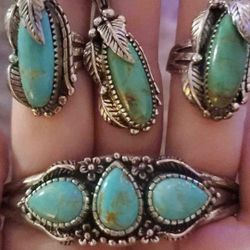 Sterling Turqoise Jewelry 150 Each But Bracelet Is 200