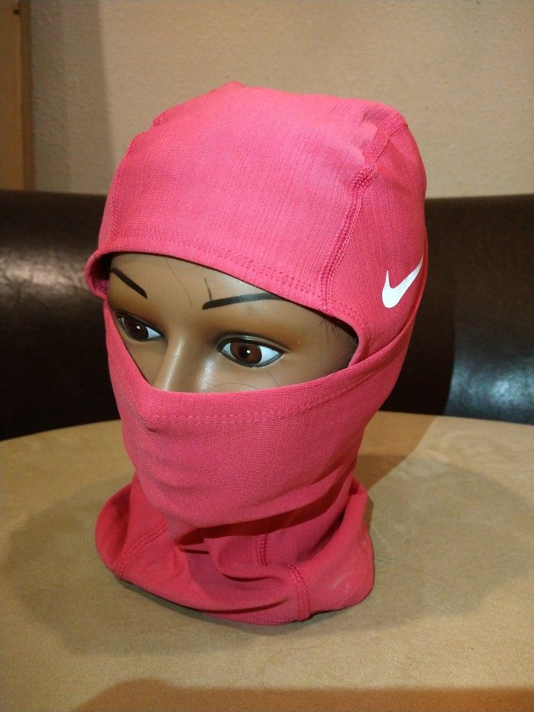 Nike Pro Therma Fit Hyperwarm Hood Ski Full Face Mask Shiesty Balaclava ~ Pink