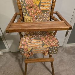 Vintage Wood Doll High Chair