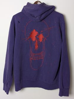 Supreme Hoodie Purple Skull Embroidery Made in Canada Size Medium (Fits Boxy...