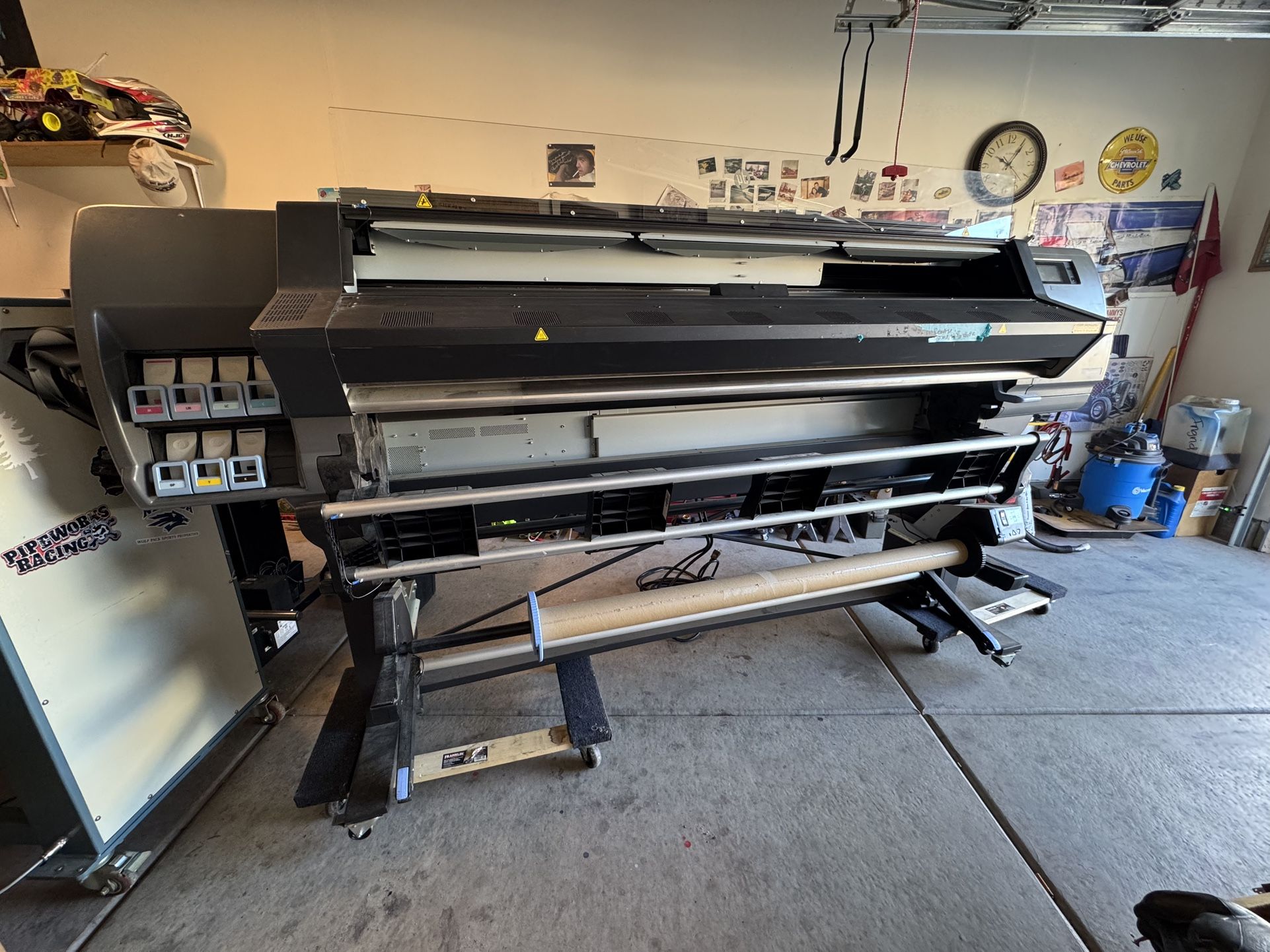 2 Large Format Printers And A laminator With Extras!