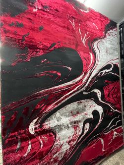 Large Abstract Fluid Art Canvas Painting