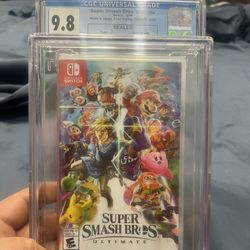 Nintendo switch super smash Bros graded 9.8