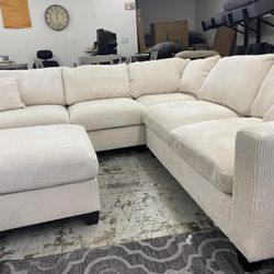 New 99x99 Sectional Couch With Ottoman / Free Delivery 