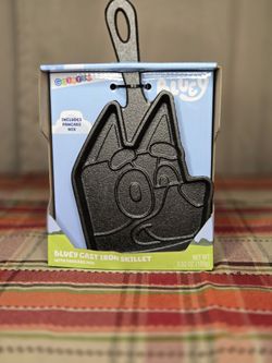 Bluey Shaped Cast Iron Mini Pancake Skillet Gift Set - Brand New
