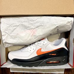 Brand New Nike Air Max 90 “Vast Grey Safety Orange” Mens Size 11.5