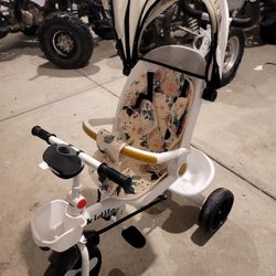 Convertible 4-in-1 baby tricycle stroller