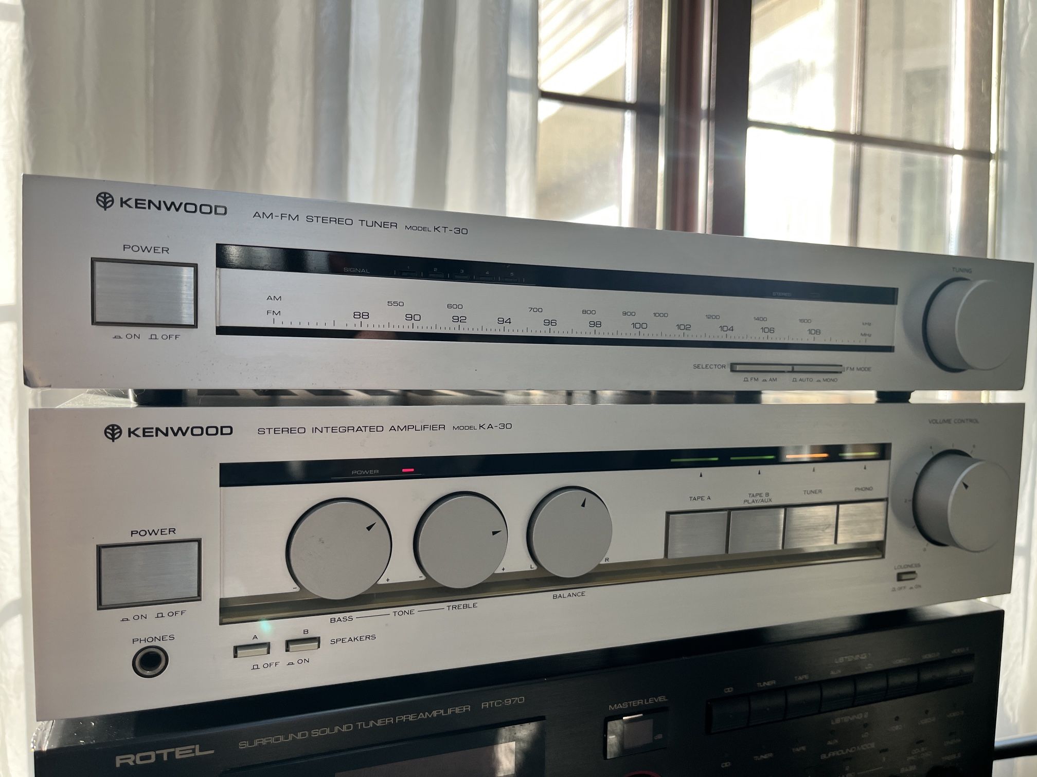 Vintage Kenwood Preamp And Amplifier Stack