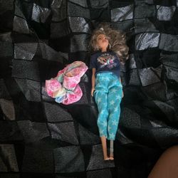 Barbie with scrunchie