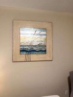 Coastal Beach Scene Canvas Wall Art