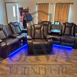 Reclinables nuevos piel 💯 led bocinas cargadores Storage Bluetooth bocinas 📢 envíos hoy 