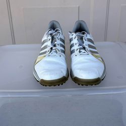 Adidas Golf Shoes Adipower Boost White Gray Men size 10.5