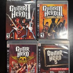 Guitar Hero Games Lot with PS3 Or Ps2 Games