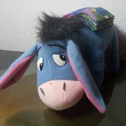 Eeyore Plush W/ Book On His Back