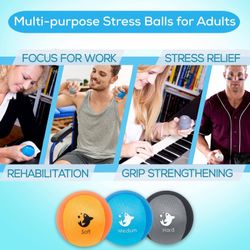 Serenilite Tri-Density Stress Balls for Adults