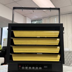 New 7500-Watt 240-Volt Hardwired Electric Fan-Forced Industrial Heater, Remote Control and 12-Hour Timer