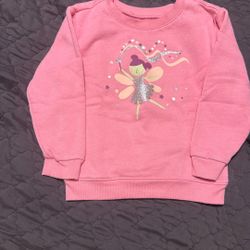 Toddler Girl Sweatshirt 3T Pink Ballerina Fairy 