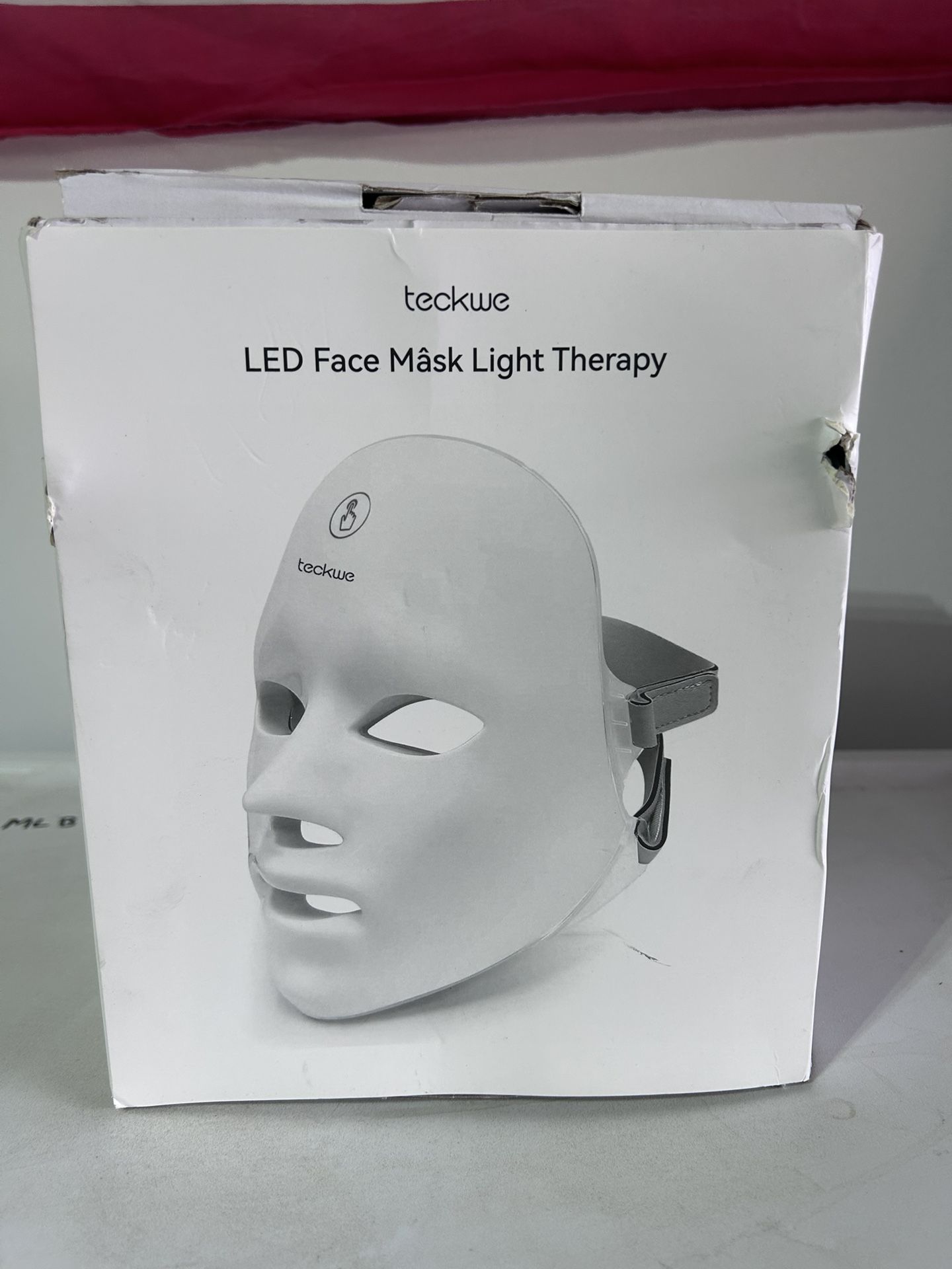 Teckwe Wireless Red Light Therapy Face Mask Open Box Unused 