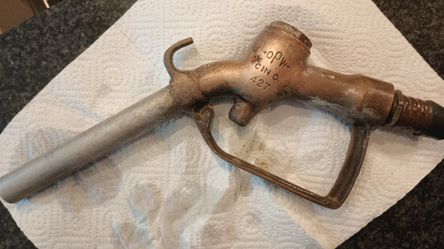 Vintage OPW #427 Brass Handle Gas Pump Nozzle -