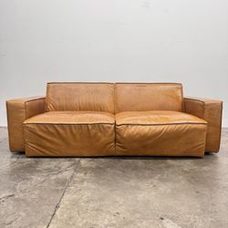 West Elm 82” Sedona Leather Sofa Delivery Available 🚚