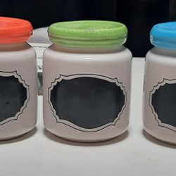 REALLY CUTE SET OF 3 CANISTER JARS