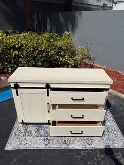 Beautiful white washed rustic modern tv stand television table media center console barn style