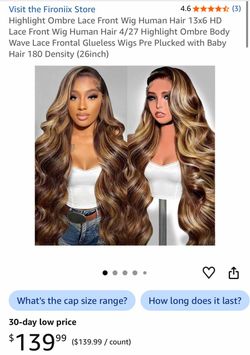 Brand new : Lace Front Wig Human Hair 13x6 HD 26inch