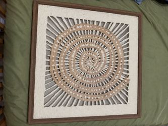 Boho Textured Fiber Wall Art | Framed Neutral Decor