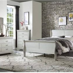 Full Size Bedroom Set Platinum Color Available For Fast Delivery 