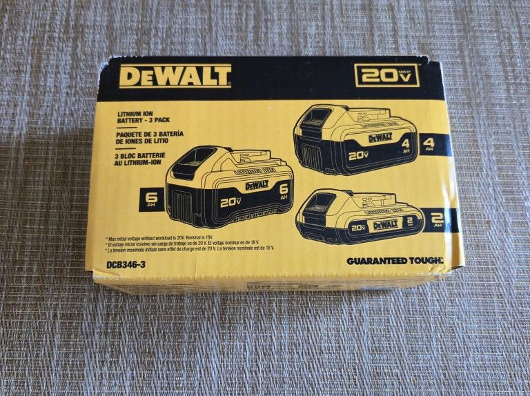 Dewalt 20V Max XR Batteries - 3 Pack