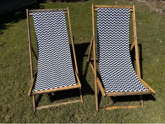 Lounge chairs - wood with fabric