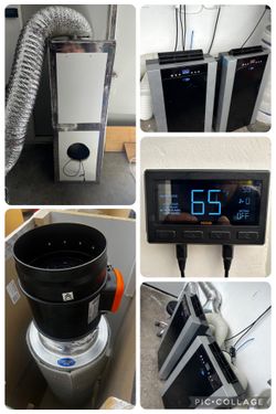 Custom 8” Inline Fan Carbon XL Filter Box With Smart LCD Controller Temperature Humidity Odor Scrubber AC LED Tent Grow
