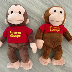 Curious George Stuffed Animal x 2
