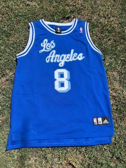 adidas Los Angeles Lakers Kobe Bryant #8 Blue/White NBA Basketball Jersey