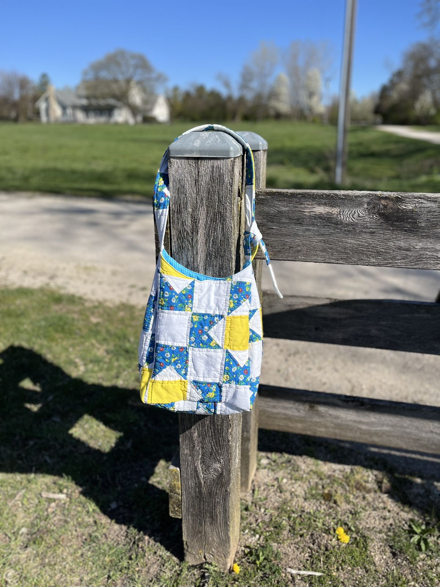 Vintage Quilt Upcycled Tote Bag #mothersday 