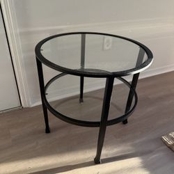 Pottery Barn Glass Table 