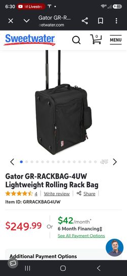 Gator Rolling Amp Rack Bag 4U