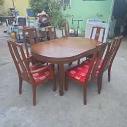 Vintage Asian Rosewood Dining Table & Chairs