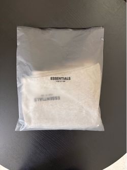 Essentials Fear Of God light oatmeal shorts