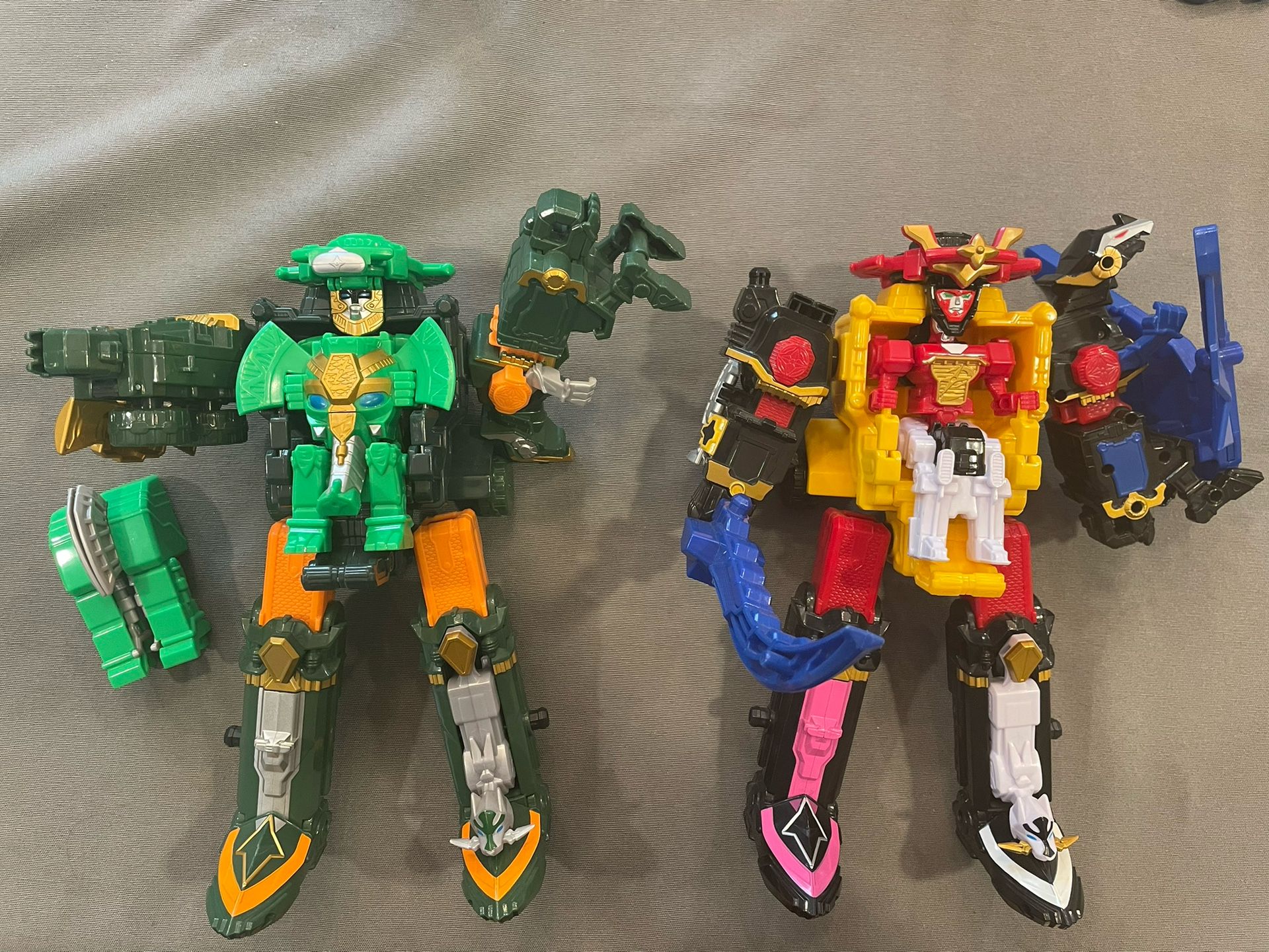 Power Rangers Ninja Steel Megazord and Rumble Tusk Zord Excellent Condition