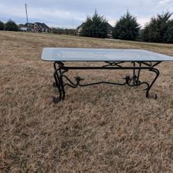 Outdoor Glass Coffee Table