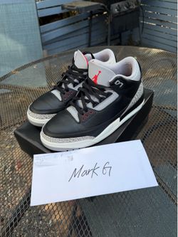 Jordan 3 black cement Nike air 9/10