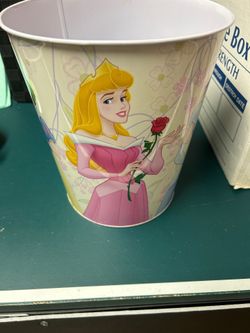 Disney Princess Metal Wastebasket / Trash Can - $5