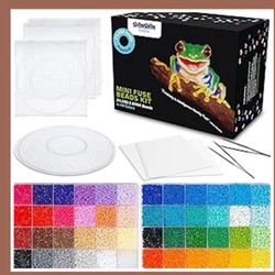 Mini Fuse Beads Kit – 24,000pcs 2.6mm Beads, 48 Colors & Pegboards