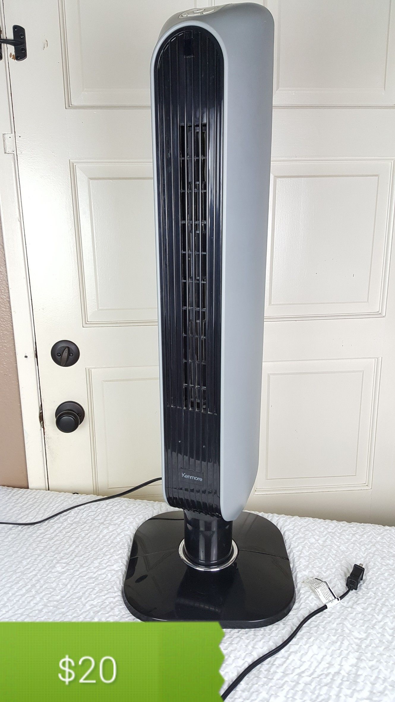 KENMORE 36"TOWER FAN. MODEL#405.34036310. $20