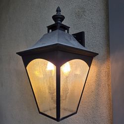 Vintage Porch Wall Light Post Lamps Set Of 3 